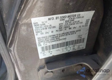 2016 Ford F-250 Lariat from USA, damaged, VIN 1FT7W2A66GEB07093